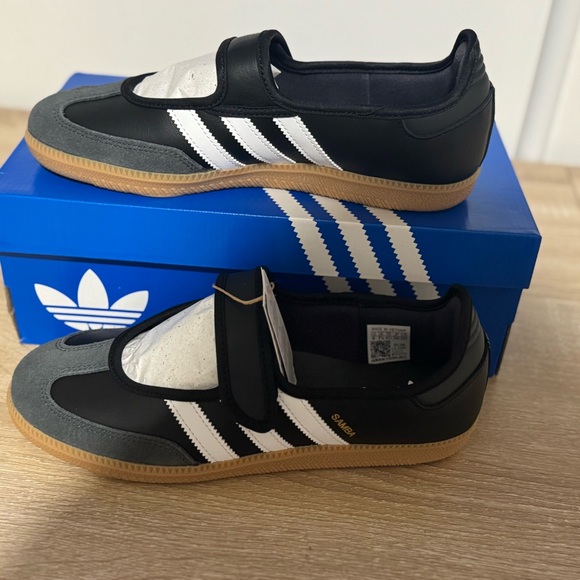 🆕 NIB adidas Samba Mary-Jane Classic Black White Sporty Casual Athleisure Prep - Picture 5 of 11